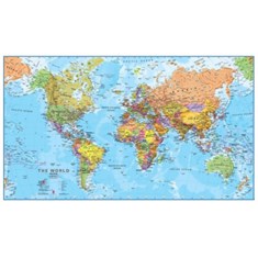 მსოფლიოს პოლიტიკური + საქართველოს პოლიტიკური რუკა, A3