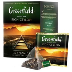 შავი ჩაი პირამიდა Greenfeld, 20 პაკეტი