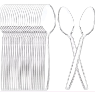 ერთჯერადი კოვზი, გამჭვირვალე,  პატარა, Luxe (100 ცალი)