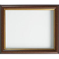 ჩარჩო A4 ყავისფერი, ოქროსფერი კანტით (პლასტიკი)