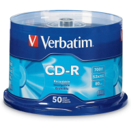 დისკი CD-R 50 ცალი Verbatim 700Mb