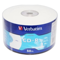 დისკი CD-R პრინტაბელური Verbatim 50 ცალი 700Mb