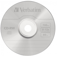 დისკი CD-RW Verbatim 10 ცალი 700MB
