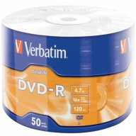 დისკი DVD-R Verbatim 50 ცალი 4.7 GB