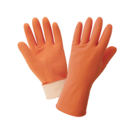 რეზინის ხელთათმანი ნარინჯისფერი  LATEX GLOVES L