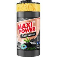 ჭურჭლის სარეცხი სითხე ღრუბელით Maxi Power ნახშირი 1ლ
