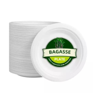 ერთჯერადი თეფში შაქრის ლერწმის 190სმ 50 ცალი BAGASSE