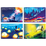 სკეჩბუქი 60 ფურცელი. А6  ArtSpace Bright world, 120გ. 35499