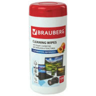 მონიტორის საწმენდი სველი სალფეთქი 100ც  BRAUBERG  513321 გარგარის არომატით