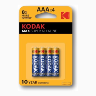 ელემენტი Kodak მაქს ალკალაინ AAA ტუტე 4 ცალი